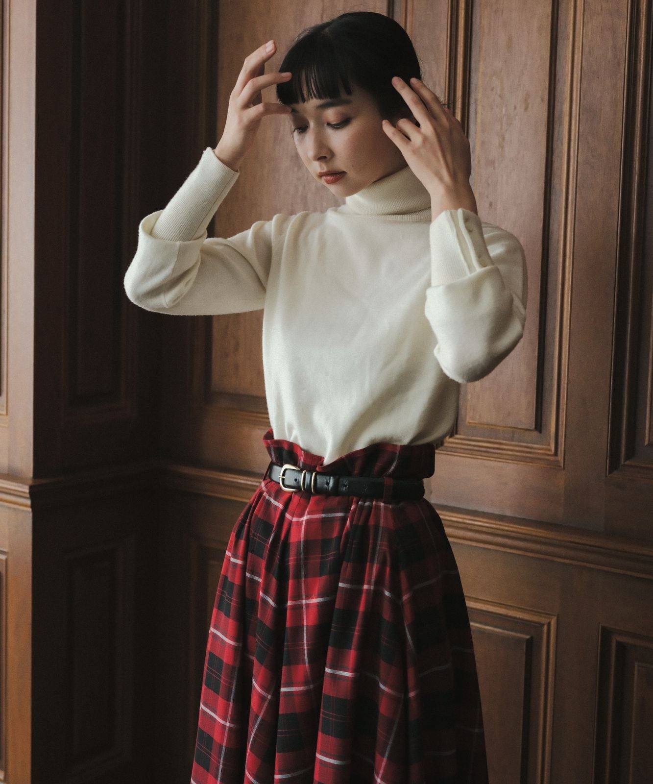 ≪在庫販売≫tartan check super flare skirt（タータンチェック ...