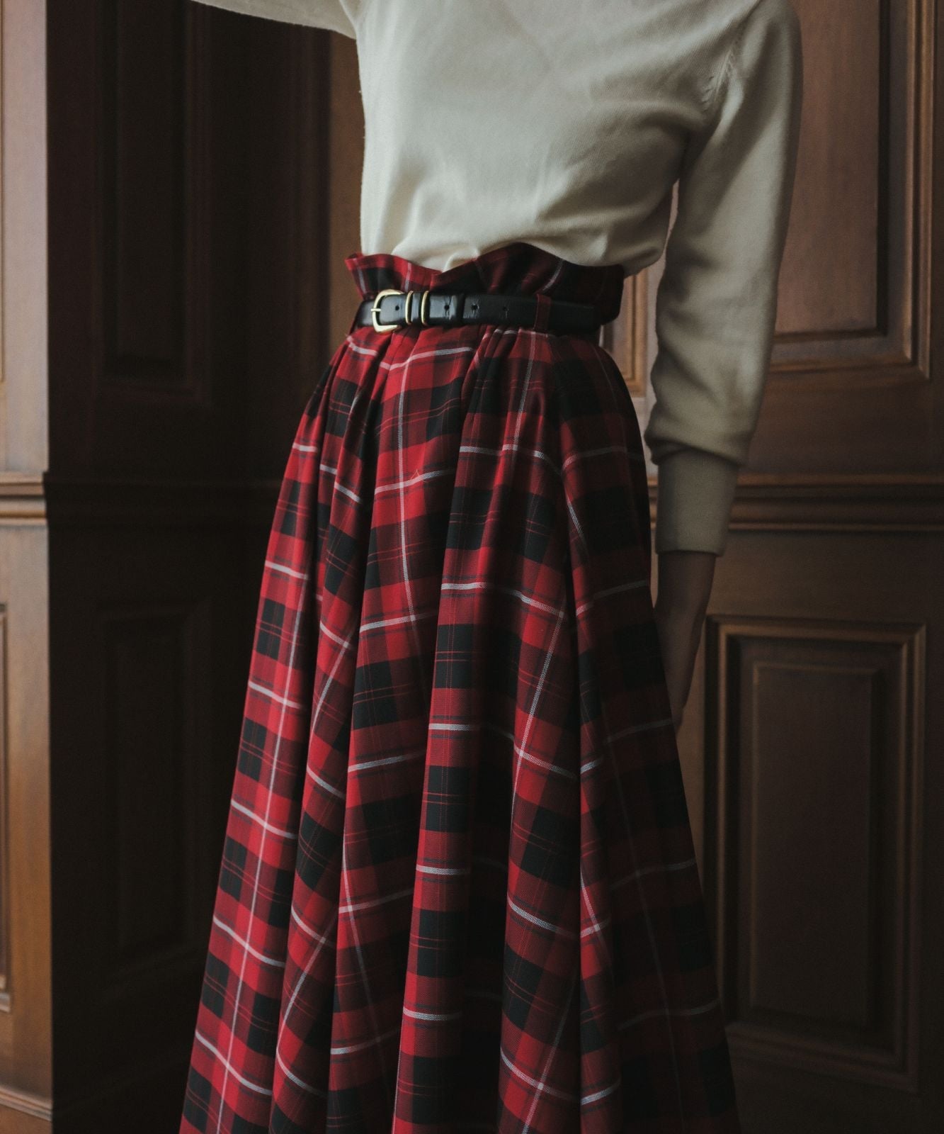 ≪在庫販売≫tartan check super flare skirt（タータンチェック ...