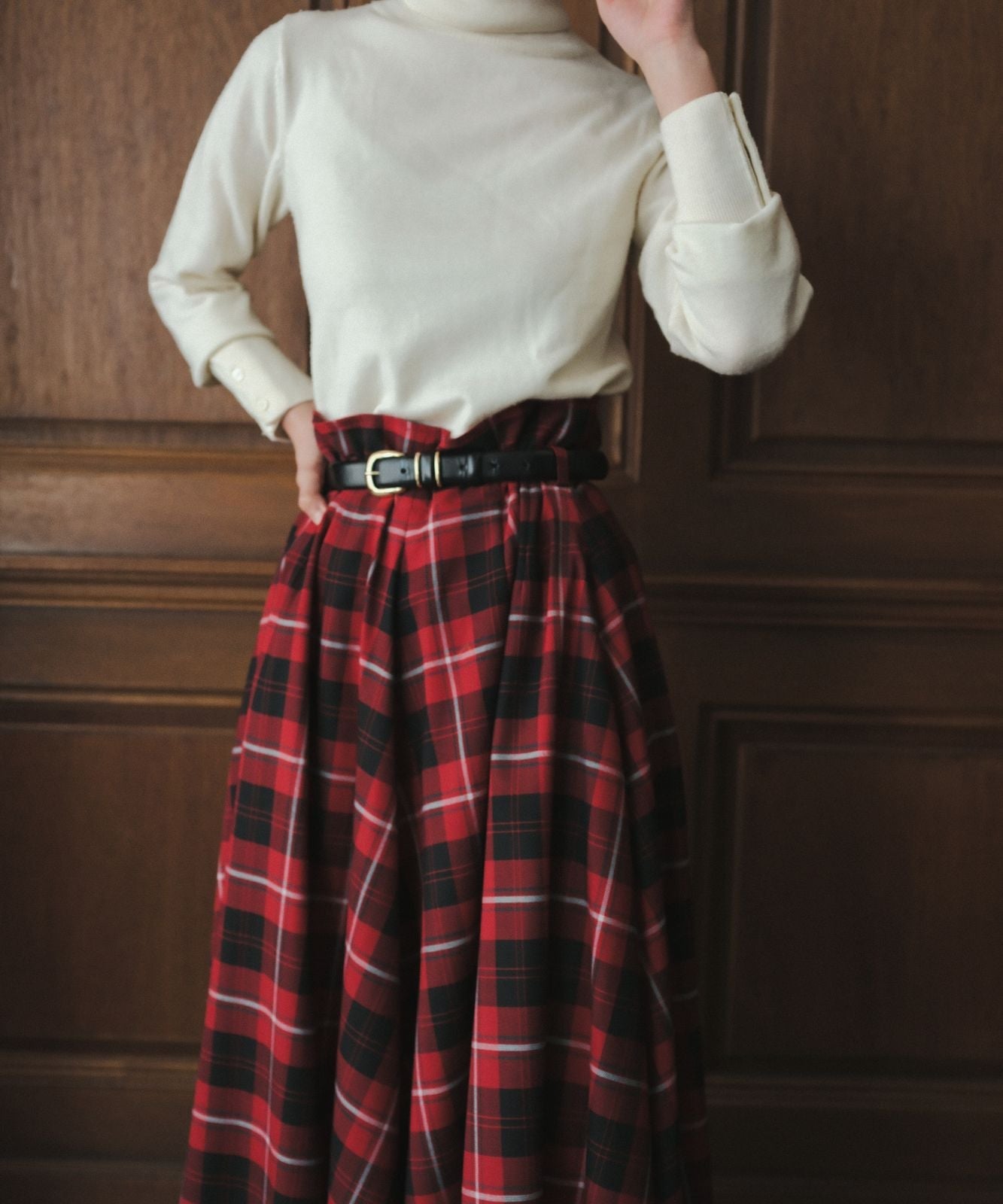 ≪在庫販売≫tartan check super flare skirt（タータンチェック ...