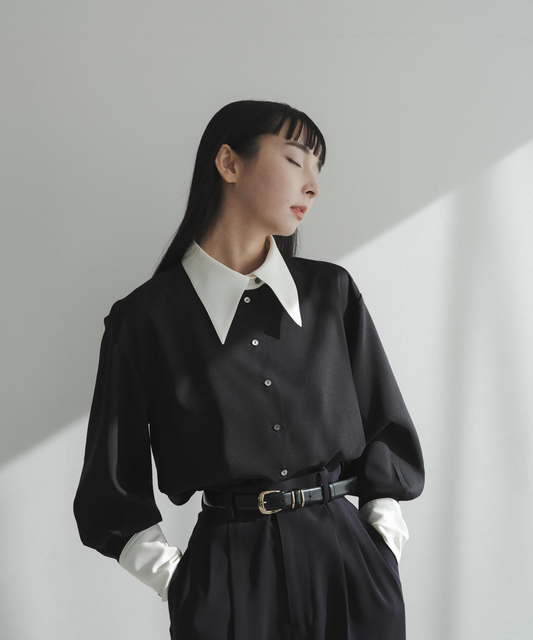 ≪予約販売≫bicollar toro blouse（バイカラートロブラウス）≪2024年3月4日15:00販売開始≫≪2024年6月上旬以降発送予定≫