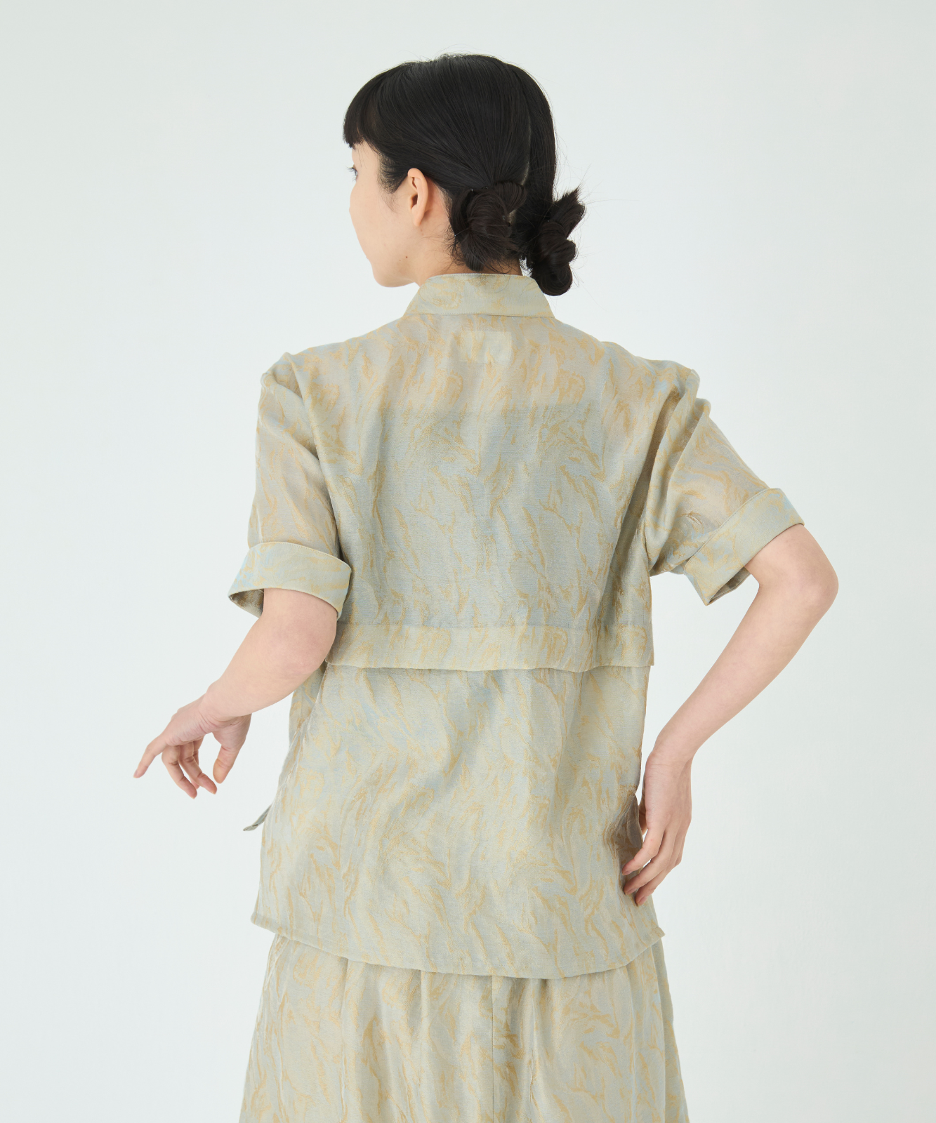 ≪通常販売≫sheer abstract blouse（シアーアブストラクトブラウス）