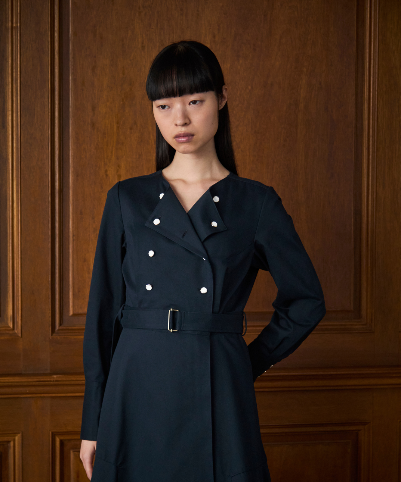 ≪通常販売≫classic button double breasted onepiece（クラシックボタンダブルブレストワンピース）≪2025年1月28日15:00販売開始≫