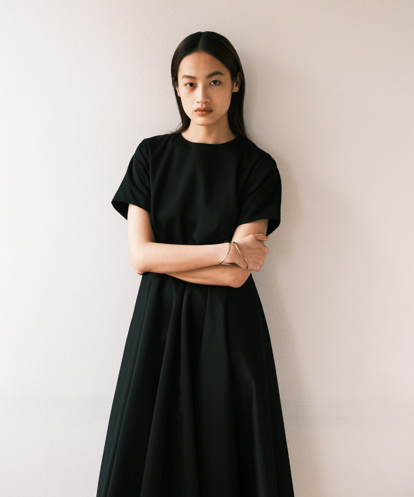 ワンピース foufou THE DRESS#00 ≪通常販売≫【THE DRESS #00】black flare onepiece(ブラック