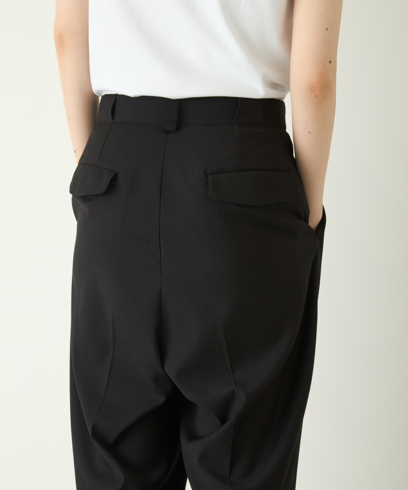 ≪通常販売≫2tuck easy gaba stretch slacks（ツータックイージーギャバストレッチスラックス）