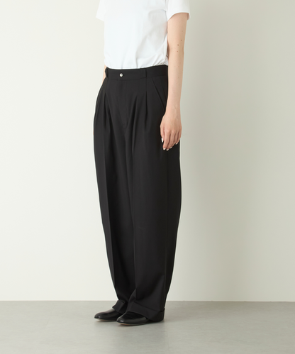 ≪在庫販売≫2tuck easy gaba stretch slacks（ツータックイージーギャバストレッチスラックス）