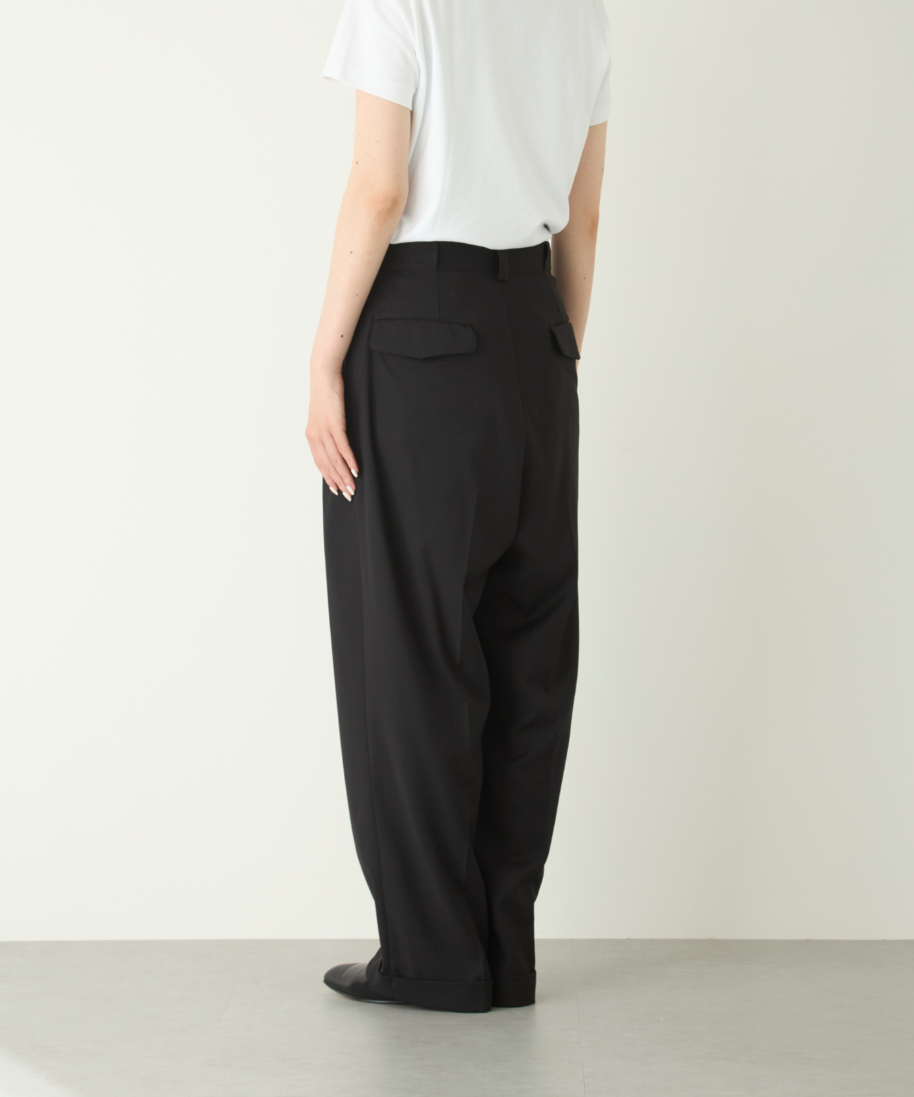 ≪通常販売≫2tuck easy gaba stretch slacks（ツータックイージーギャバストレッチスラックス）