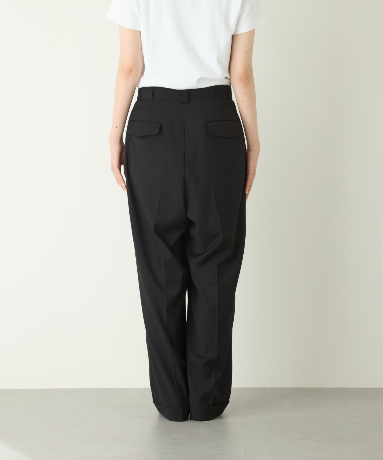 ≪通常販売≫2tuck easy gaba stretch slacks（ツータックイージーギャバストレッチスラックス）