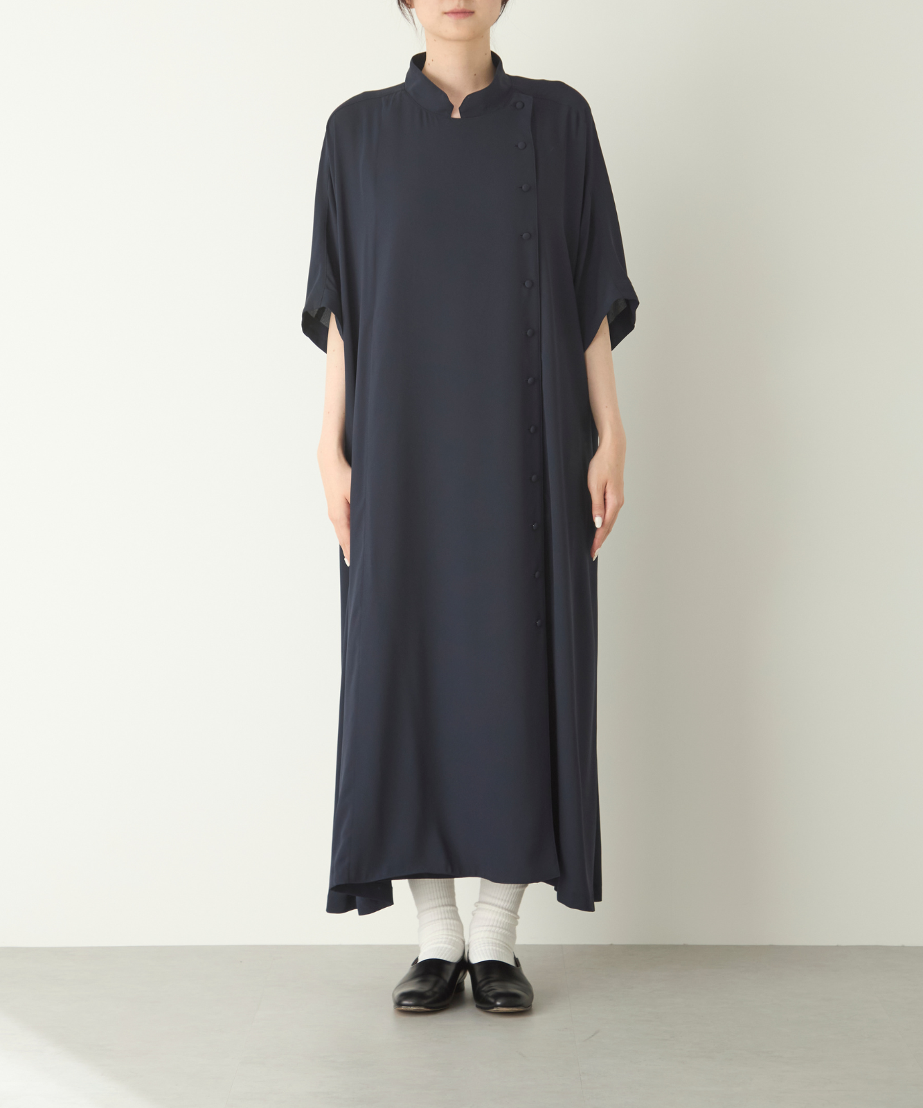 ≪在庫販売≫georgette wrap onepiece（ジョーゼットラップワンピース）