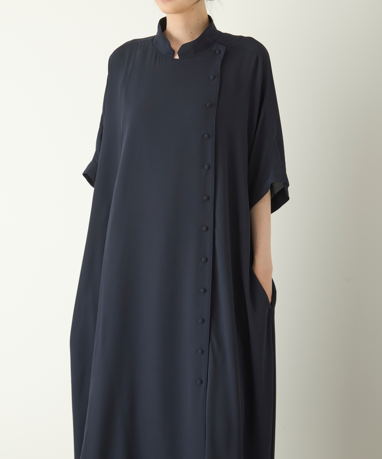 ≪在庫販売≫georgette wrap onepiece（ジョーゼットラップワンピース）