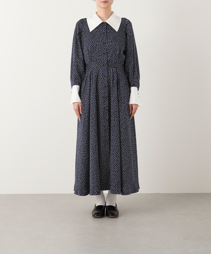 ≪通常販売≫bicolor classical dot onepiece（バイカラークラシカルドットワンピース）