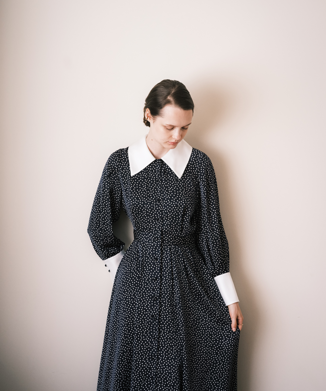 ≪通常販売≫bicolor classical dot onepiece（バイカラークラシカルドットワンピース） – THE MUSEUM foufou