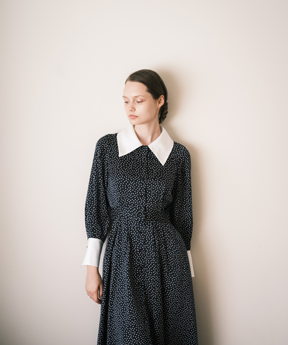 ≪通常販売≫bicolor classical dot onepiece（バイカラークラシカルドットワンピース） – THE MUSEUM foufou