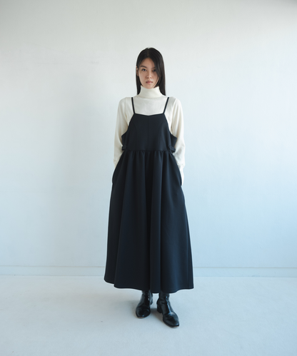 美品フェラガモ メッシュ切替 キャミドレス 38 黒 16SS コットン×シルク 美品フェラガモ メッシュ切替 キャミドレス 38 黒 16SS コットン