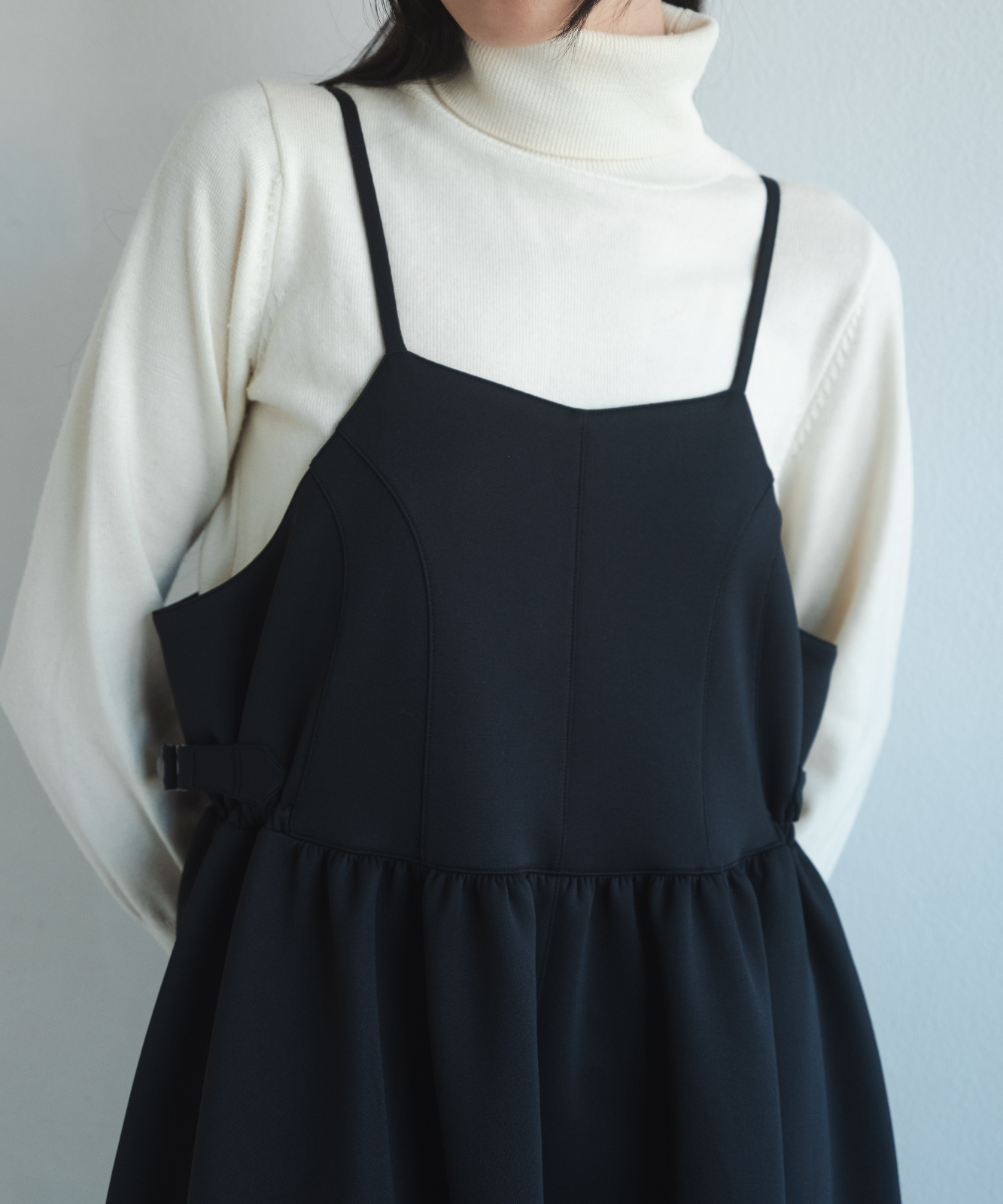 美品フェラガモ メッシュ切替 キャミドレス 38 黒 16SS コットン×シルク 美品フェラガモ メッシュ切替 キャミドレス 38 黒 16SS コットン