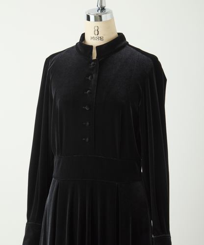 ≪通常販売≫【THE DRESS #57】velour front button dress（ベロアフロントボタンドレス）≪2024年11月22日15:00販売開始≫