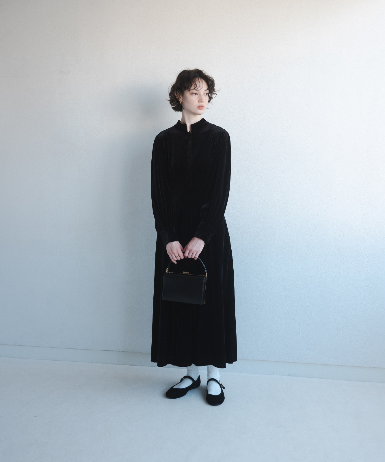 ≪通常販売≫【THE DRESS #57】velour front button dress（ベロアフロントボタンドレス）≪2024年11月22日15:00販売開始≫