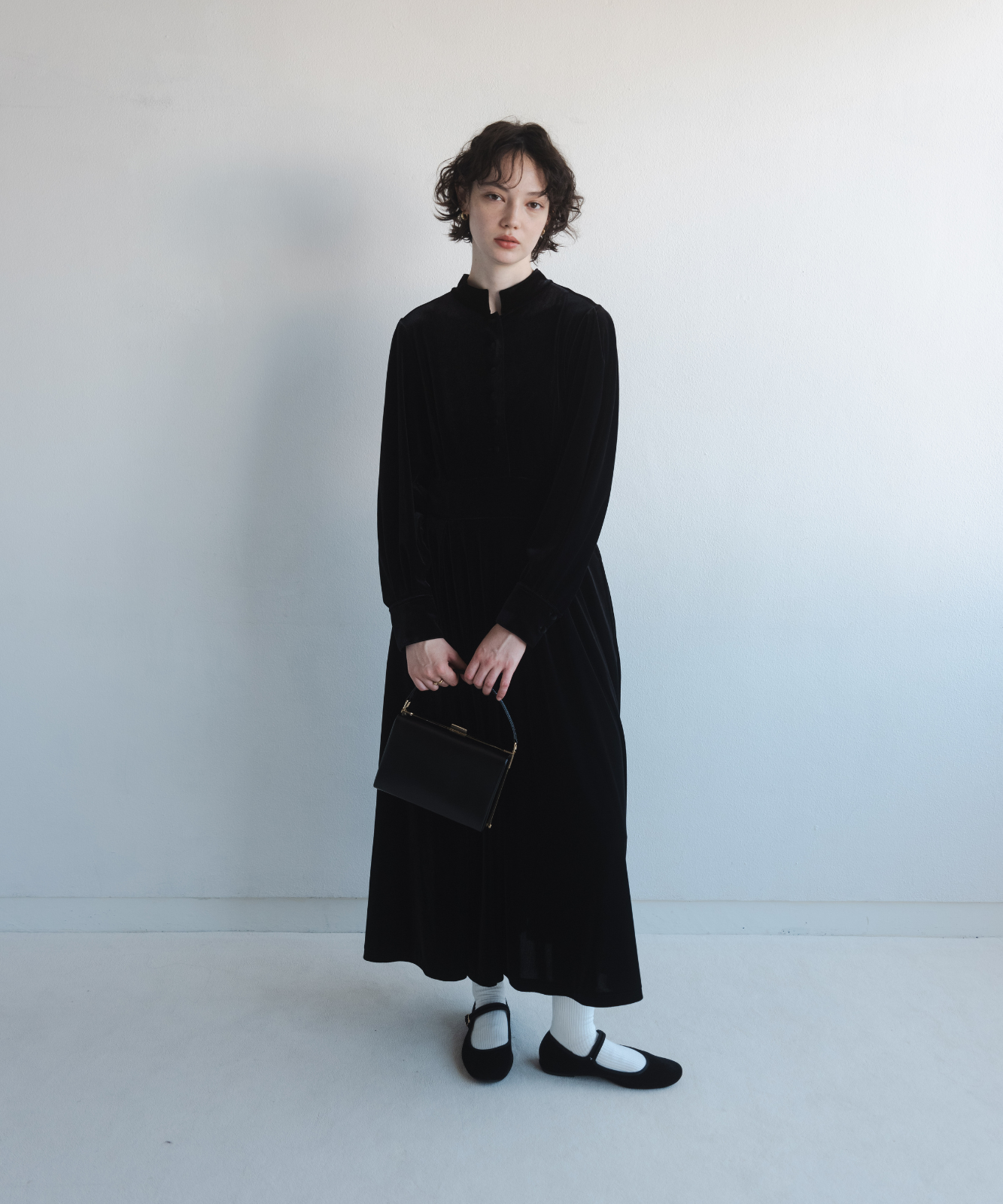 ≪通常販売≫【THE DRESS #57】velour front button dress（ベロアフロントボタンドレス）≪2024年11月22日15:00販売開始≫