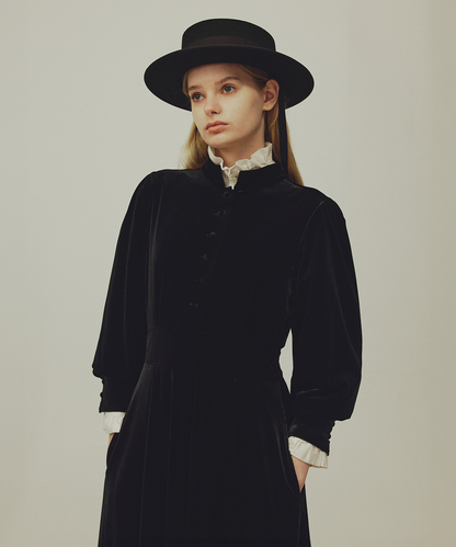 ≪通常販売≫【THE DRESS #57】velour front button dress（ベロアフロントボタンドレス）≪2024年11月22日15:00販売開始≫