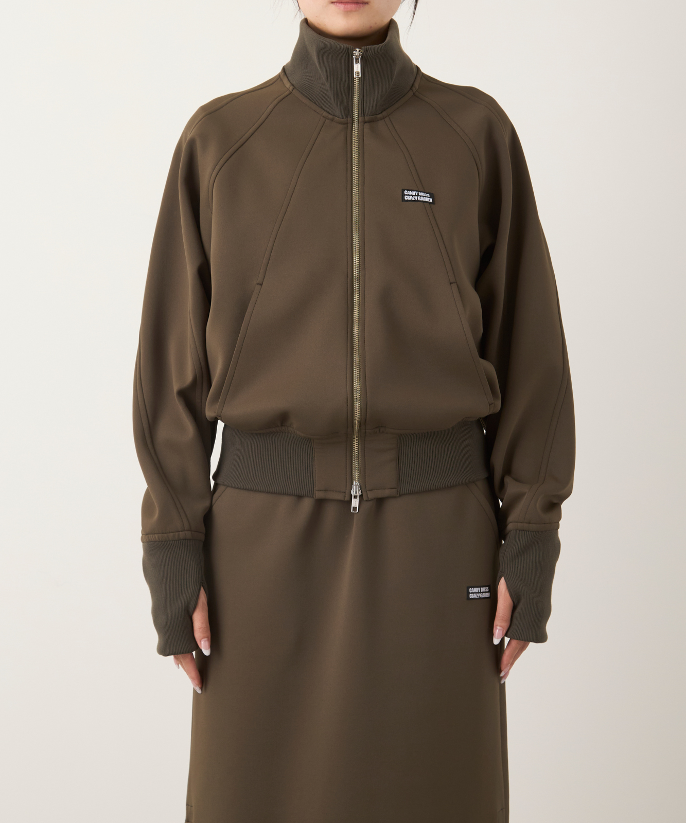 【foufou】★年初価格★ 新品 トラックキャンディーハイネックジャケット S ≪通常販売≫track candy high neck jacket(トラック