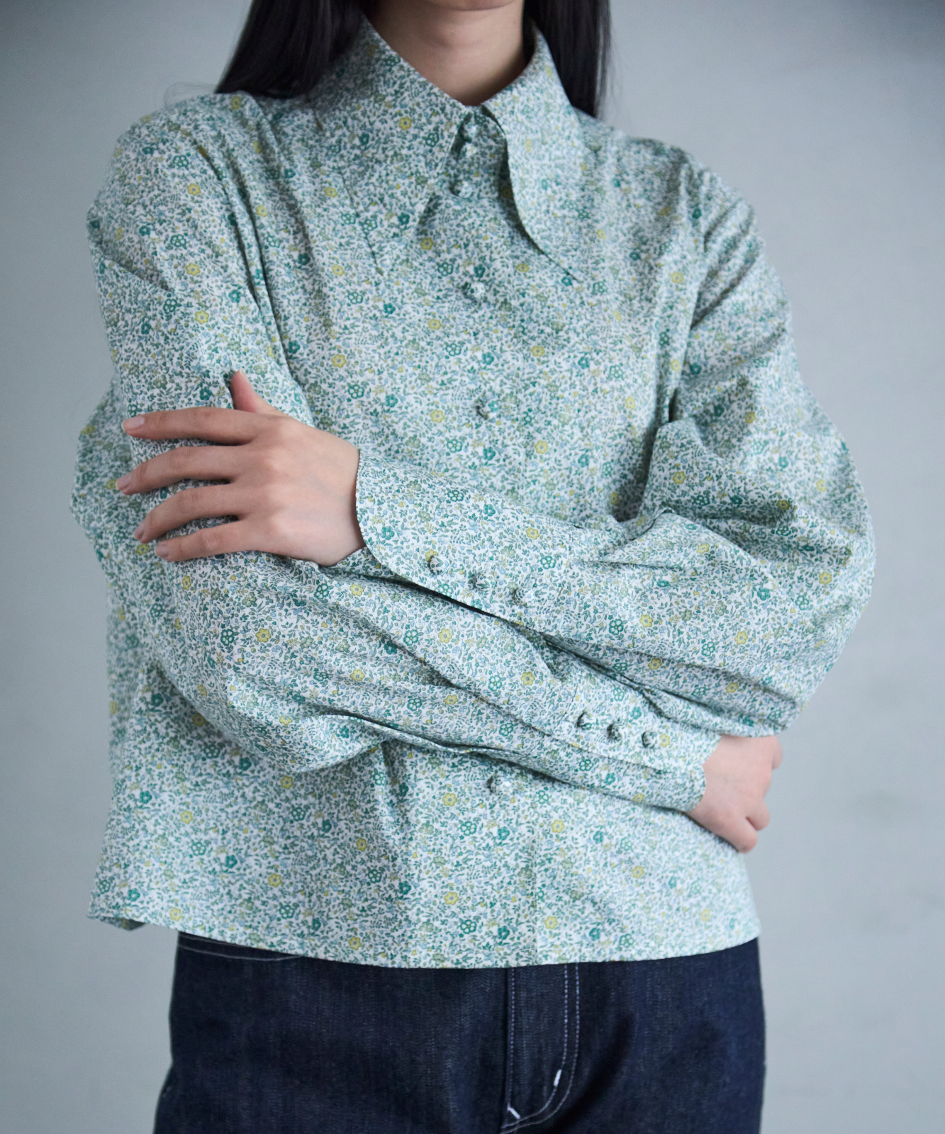 ≪通常販売≫liberty print shirt collar blouse（リバティプリントシャツカラーブラウス）≪2025年2月28日15:00販売開始≫