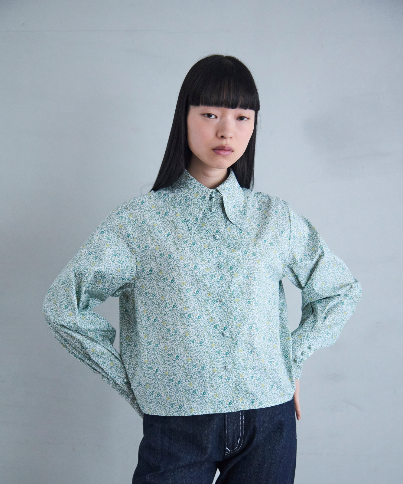 ≪通常販売≫liberty print shirt collar blouse（リバティプリントシャツカラーブラウス）≪2025年2月28日15:00販売開始≫