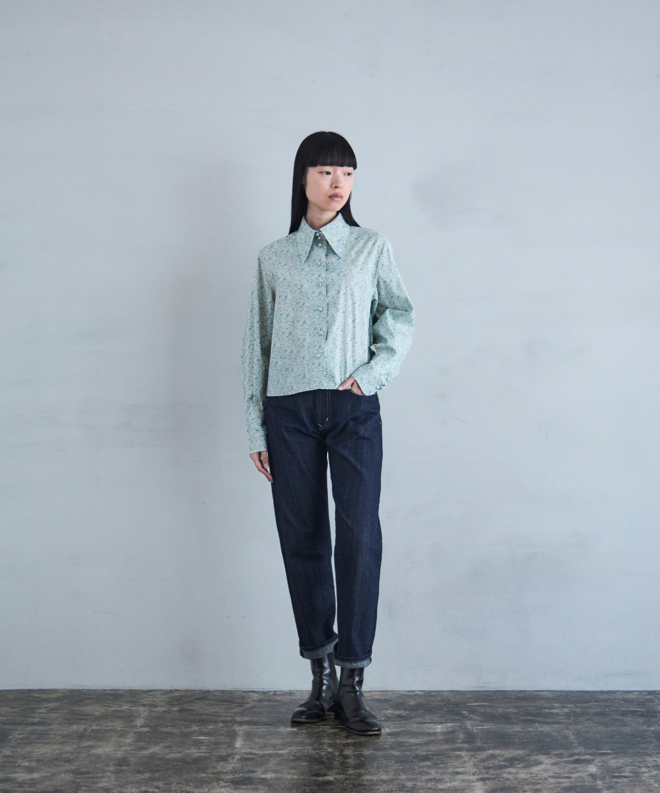 ≪通常販売≫liberty print shirt collar blouse（リバティプリントシャツカラーブラウス）≪2025年2月28日15:00販売開始≫