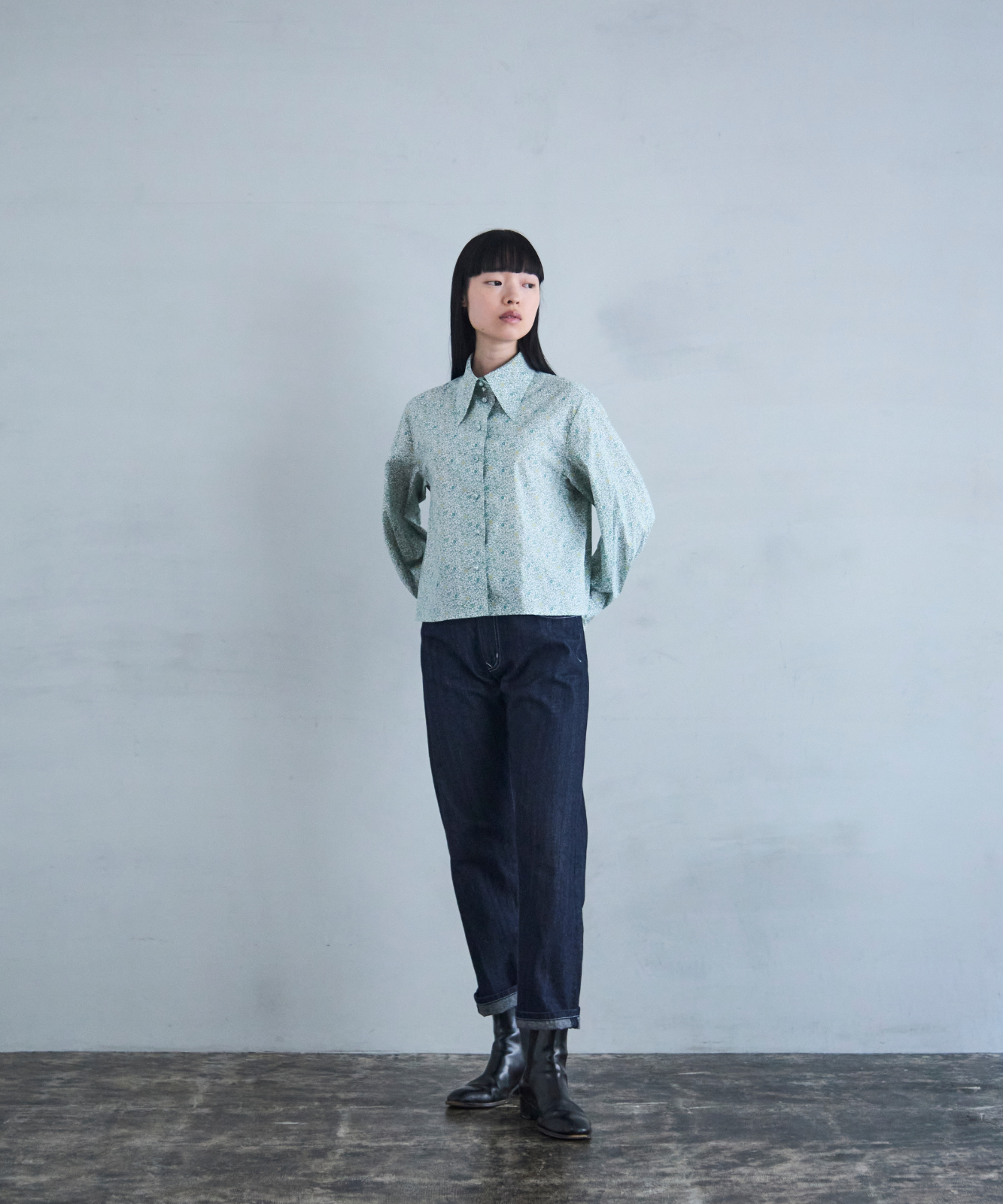 ≪通常販売≫liberty print shirt collar blouse（リバティプリントシャツカラーブラウス）≪2025年2月28日15:00販売開始≫