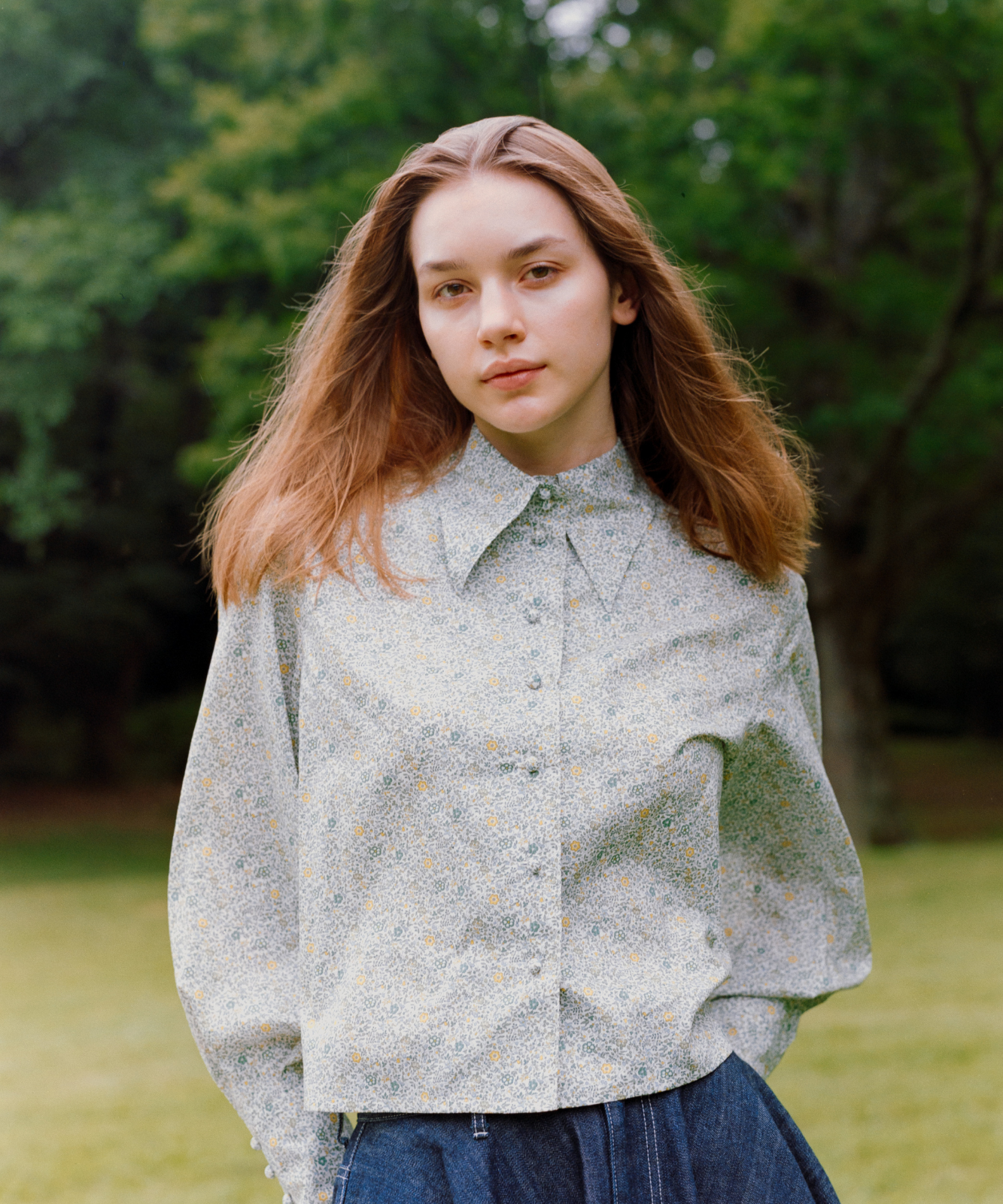 ≪通常販売≫liberty print shirt collar blouse（リバティプリントシャツカラーブラウス）≪2025年2月28日15:00販売開始≫