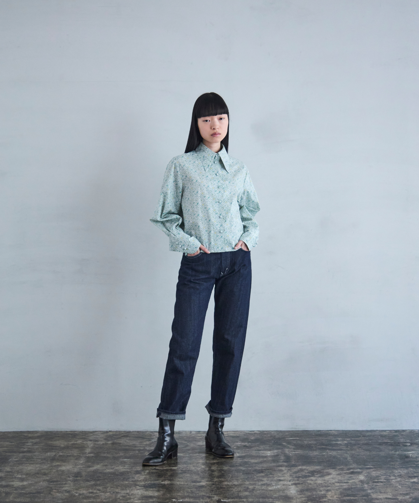 ≪通常販売≫liberty print shirt collar blouse（リバティプリントシャツカラーブラウス）≪2025年2月28日15:00販売開始≫