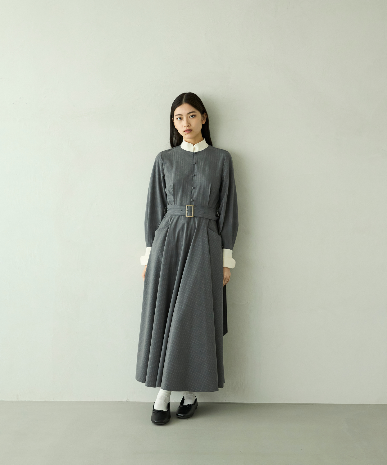 ≪通常販売≫classical stripe bicolor onepiece（クラシカルストライプバイカラーワンピース）