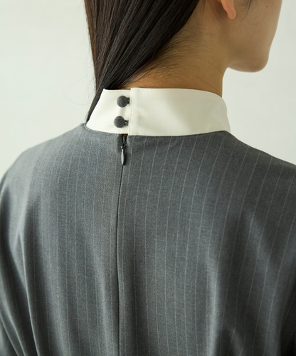 ≪通常販売≫classical stripe bicolor onepiece（クラシカルストライプバイカラーワンピース）