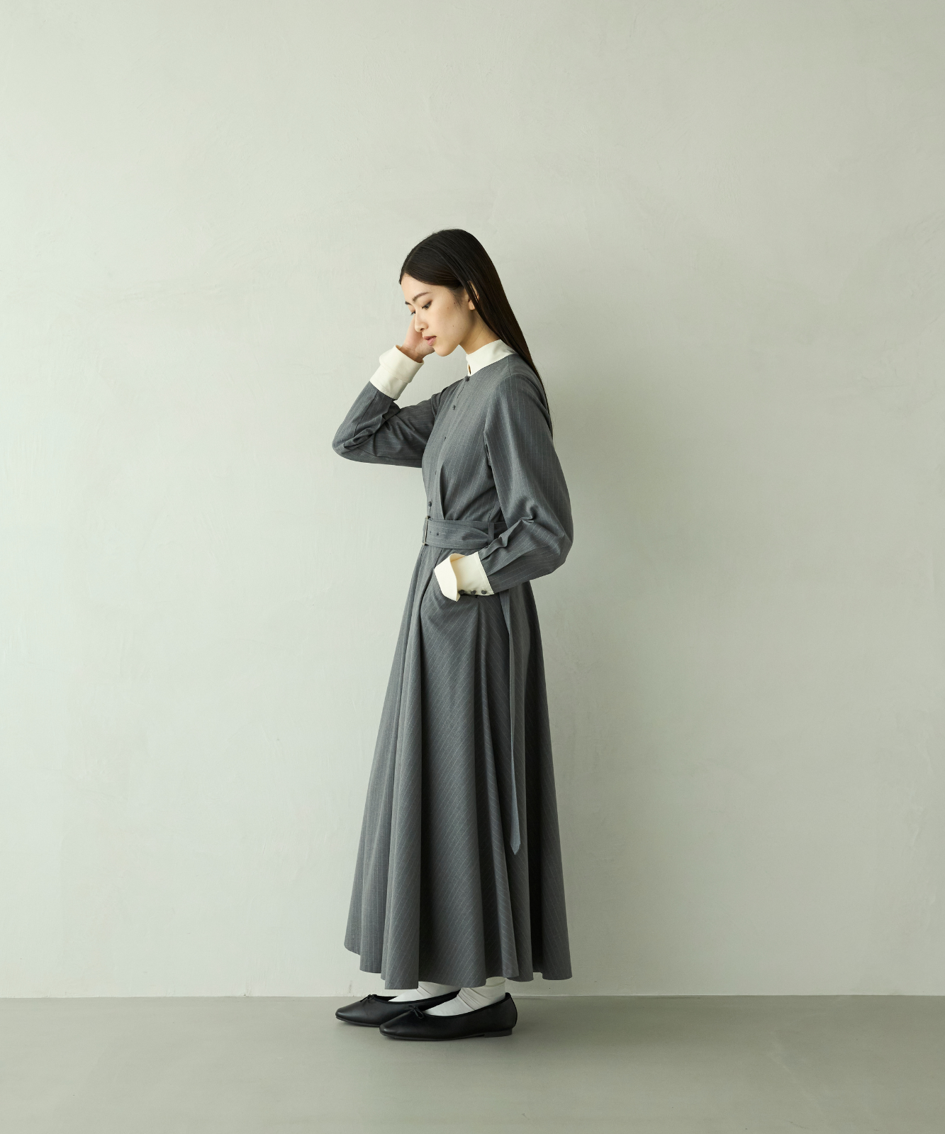 ≪通常販売≫classical stripe bicolor onepiece（クラシカルストライプバイカラーワンピース）