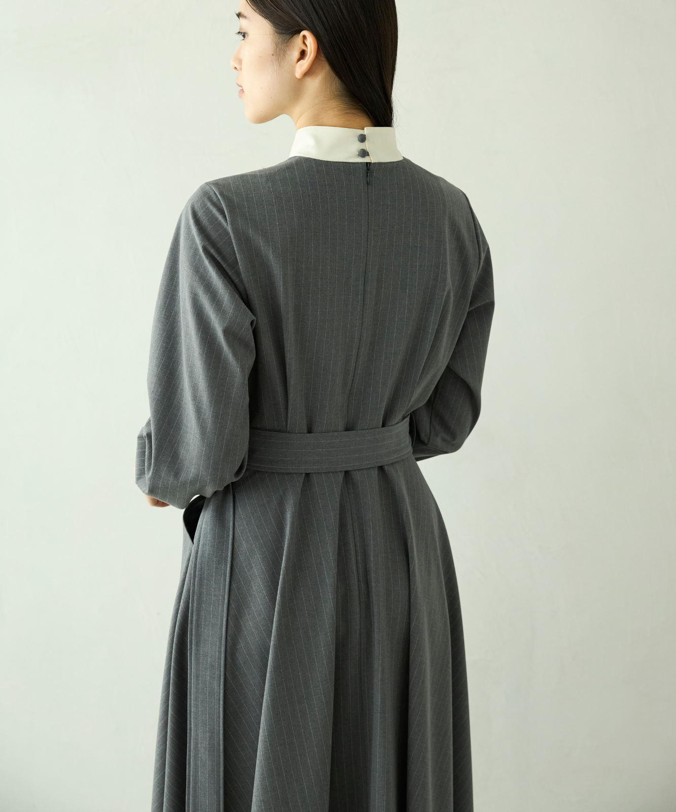 ≪通常販売≫classical stripe bicolor onepiece（クラシカルストライプバイカラーワンピース）