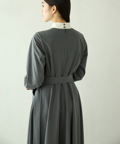 ≪通常販売≫classical stripe bicolor onepiece（クラシカルストライプバイカラーワンピース）