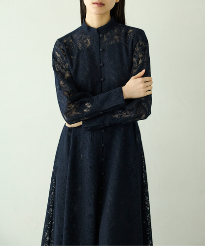≪通常販売≫stand collar lace dress（スタンドカラーレースドレス）