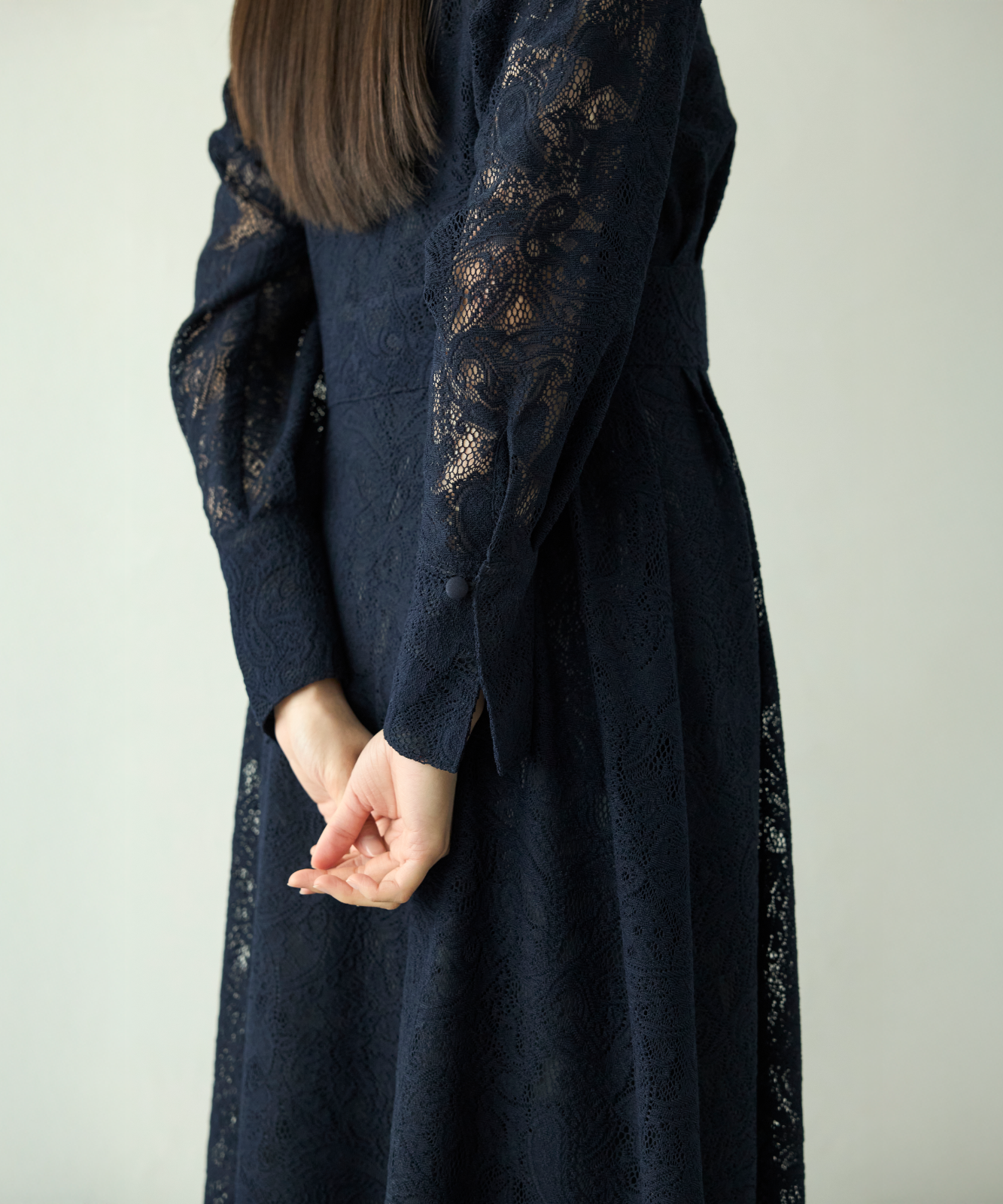 ≪通常販売≫stand collar lace dress（スタンドカラーレースドレス）