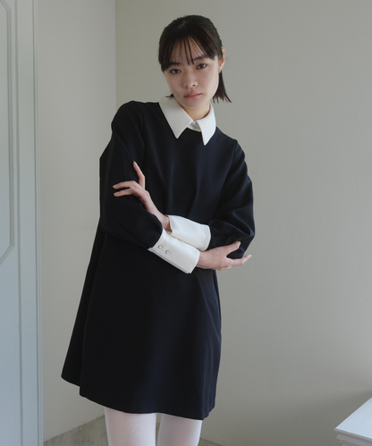 ≪通常販売≫【THE DRESS #60】bicolor mini dress（バイカラーミニドレス）