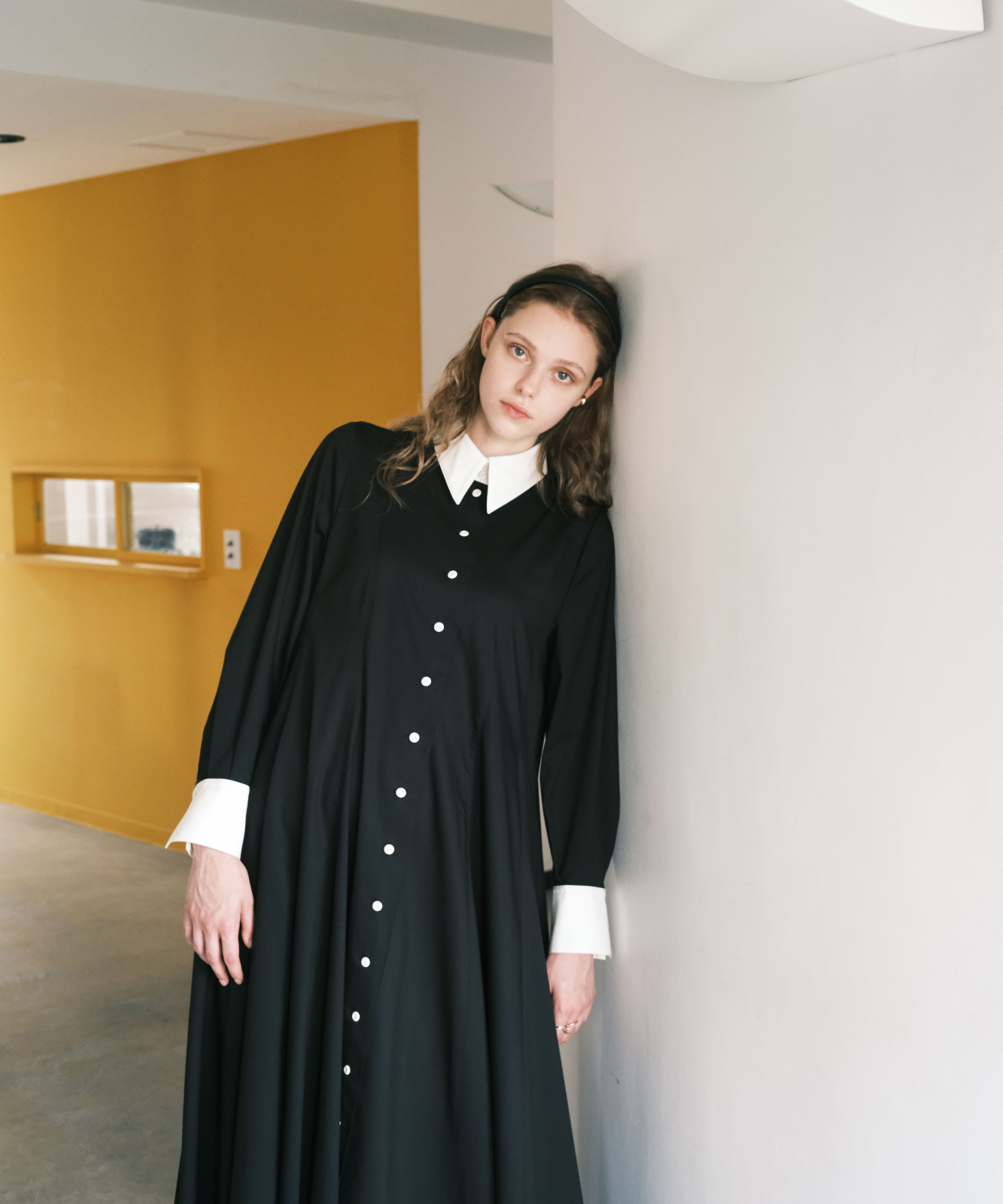 ≪通常販売≫【THE DRESS #58】bicolor twill shirts dress（バイカラーツイルシャツドレス）