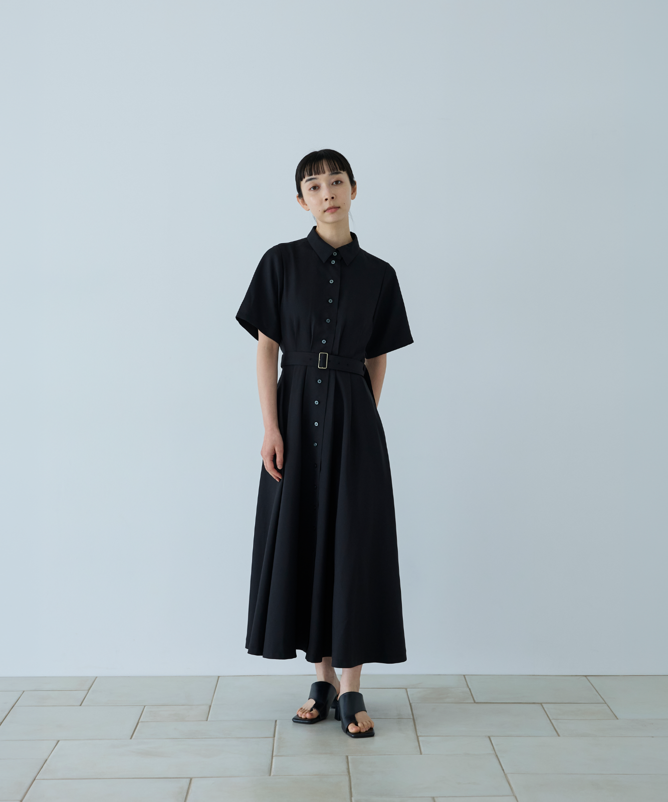 ≪通常販売≫【THE DRESS #62】shirt collar classical easy one piece