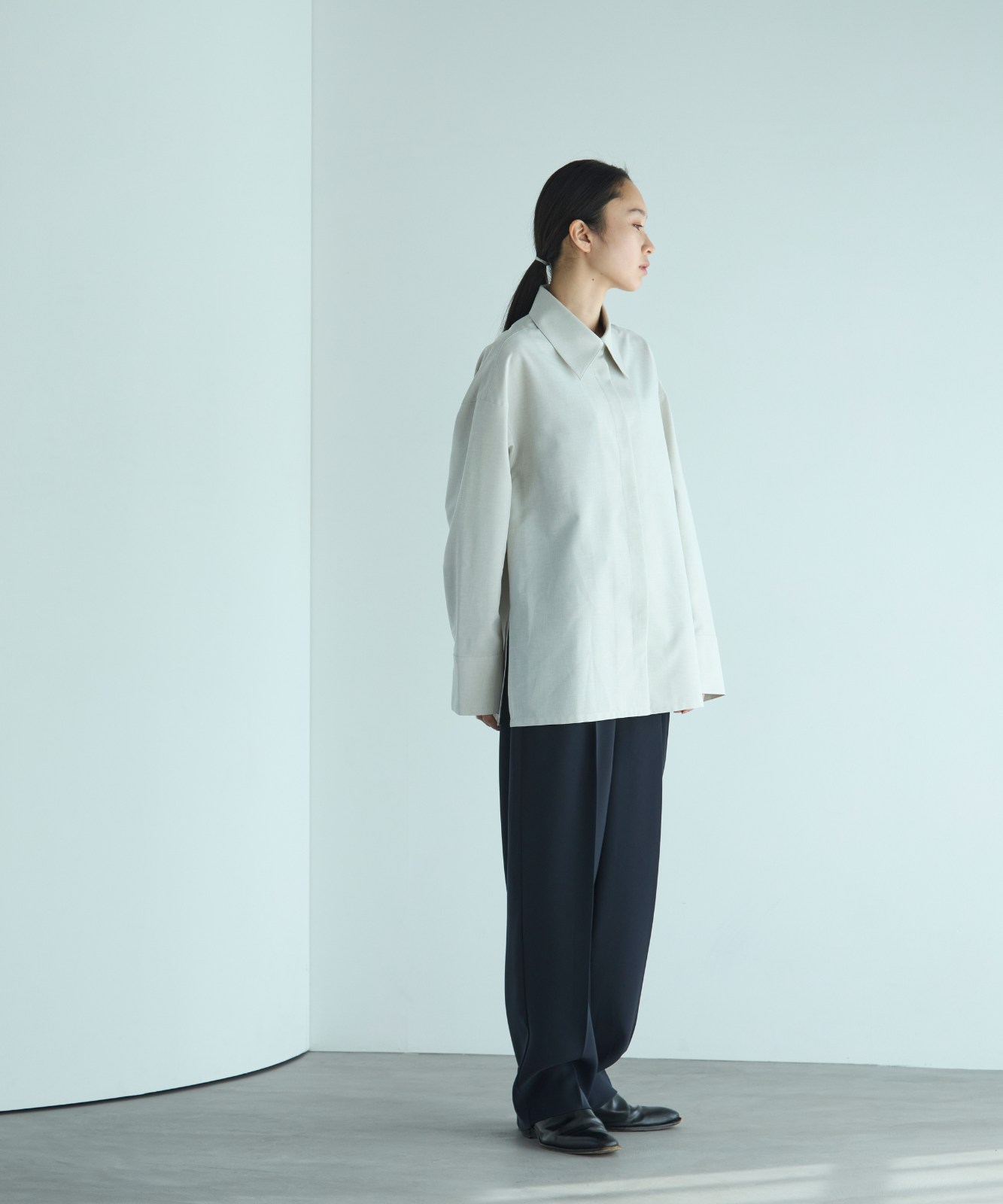 ≪通常販売≫shirtcollar easy long blouse(シャツカラーイージー ≪通常販売≫shirtcollar easy long blouse(シャツカラーイージー