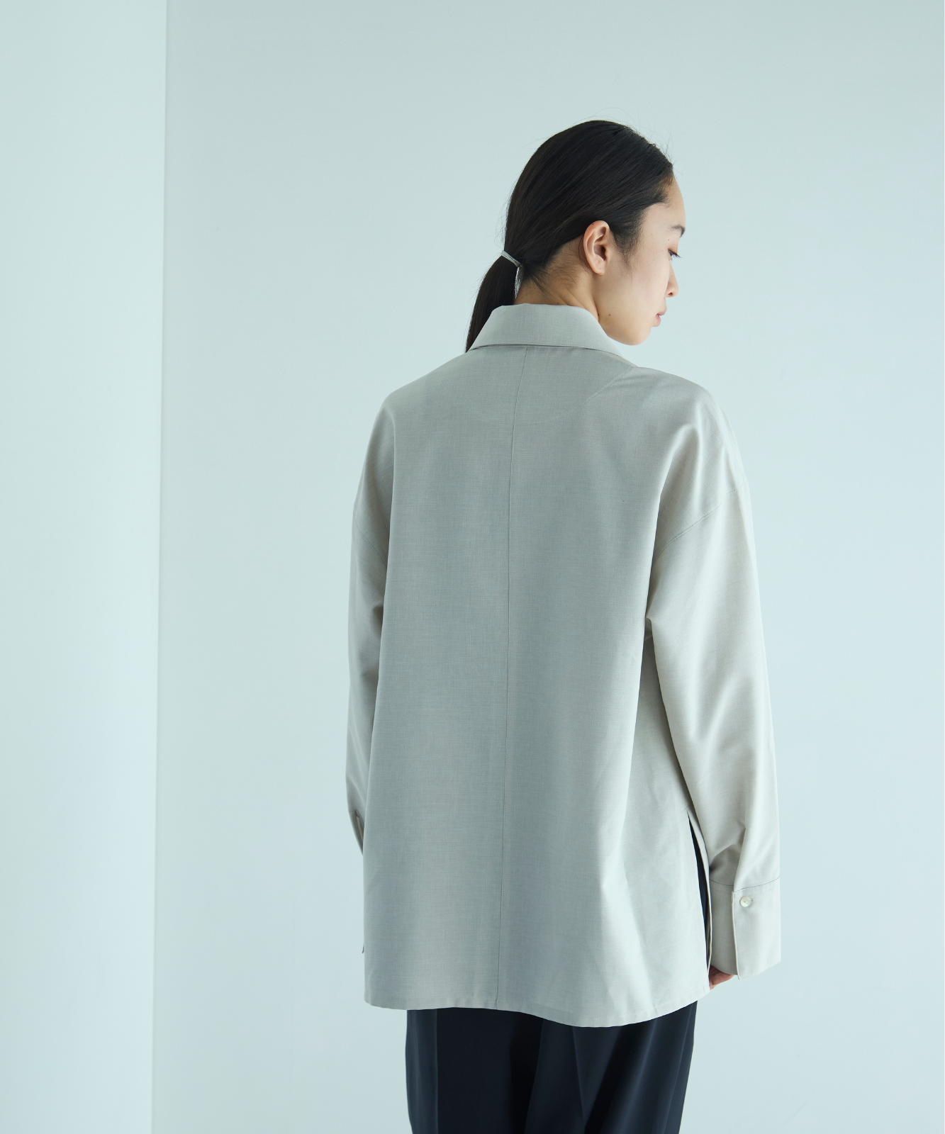 ≪通常販売≫shirtcollar easy long blouse(シャツカラーイージー ≪通常販売≫shirtcollar easy long blouse(シャツカラーイージー