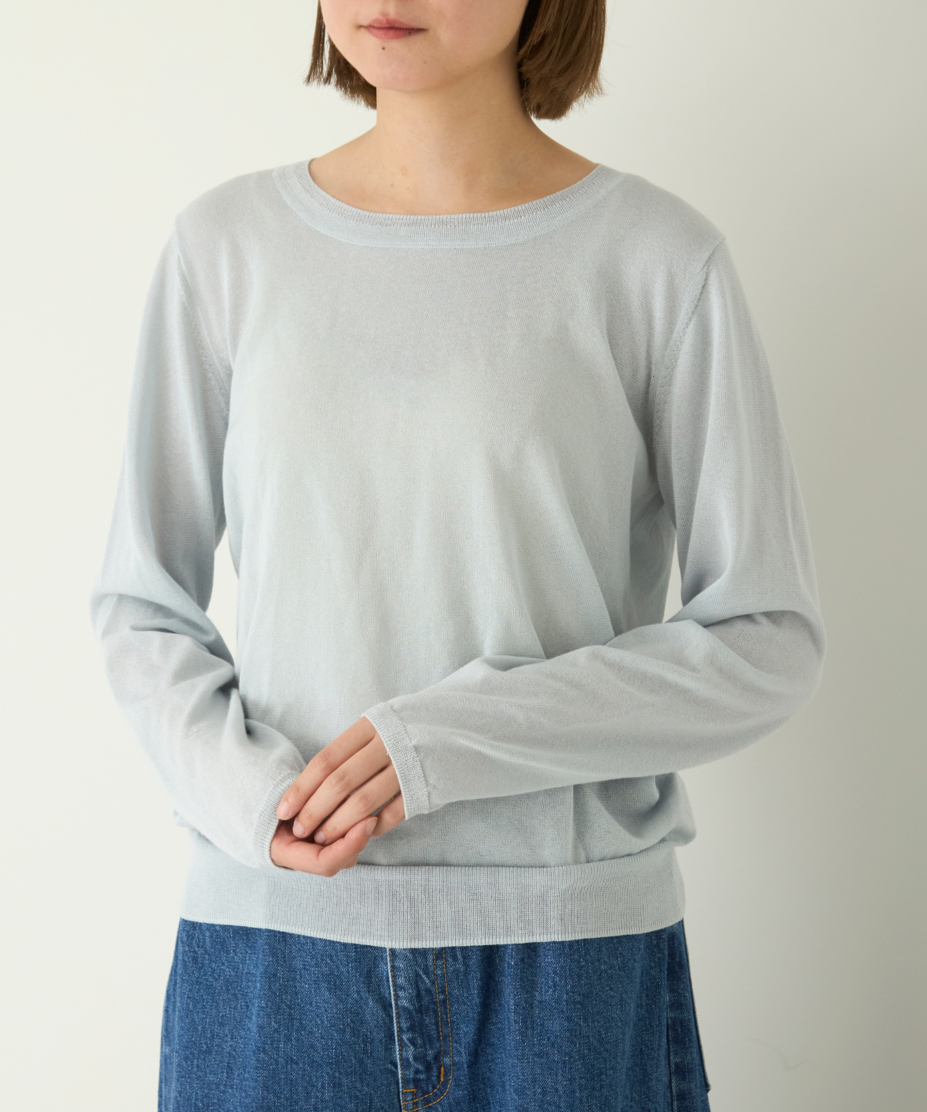 ≪在庫販売≫crew neck sheer pullover（クルーネックシアープルオーバー）