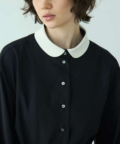 ≪web展示会≫round bicolor toro blouse（ラウンドバイカラートロブラウス）≪2025年2月3日12:00販売開始≫≪2025年9月発送予定≫