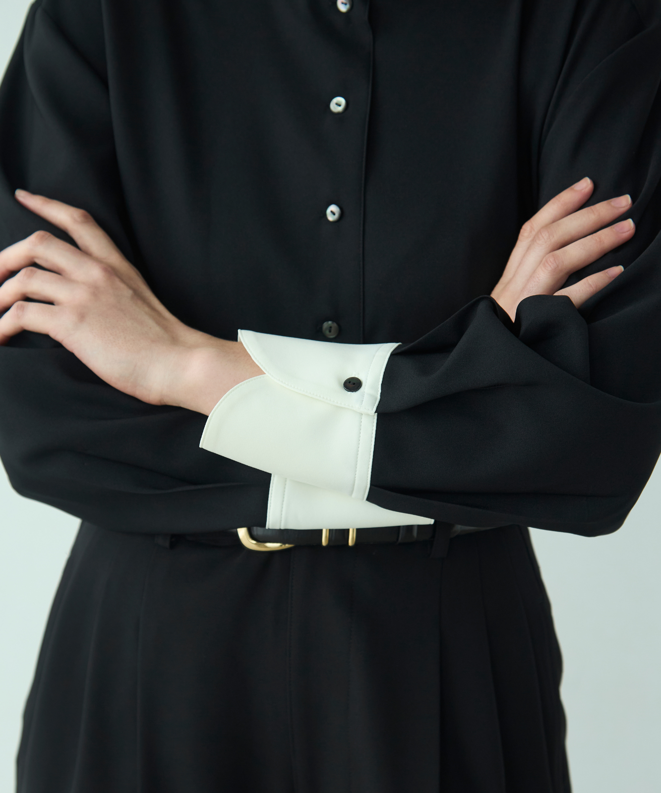 ≪通常販売≫round bicolor toro blouse(ラウンドバイカラートロ ≪通常販売≫round bicolor toro blouse(ラウンドバイカラートロ