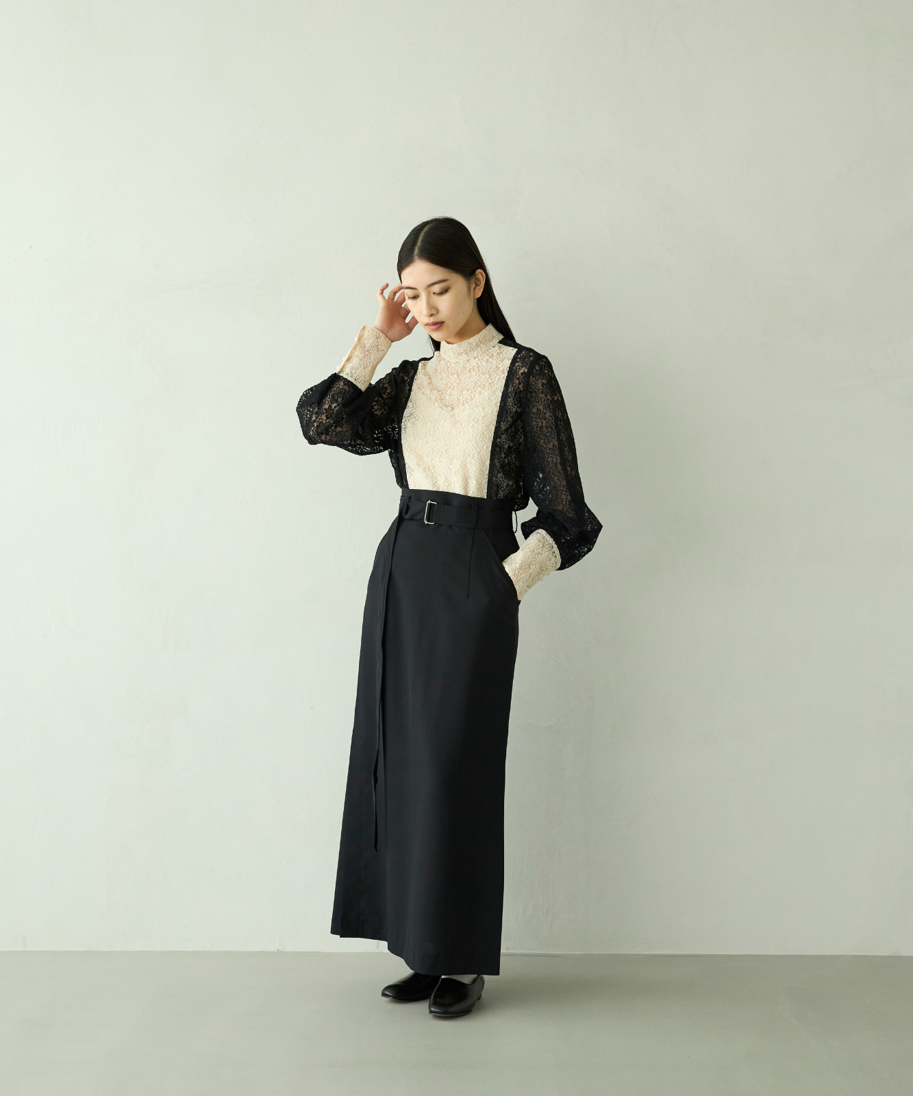 ≪通常販売≫bicolor lace blouse（バイカラーレースブラウス）≪2026年01月26日12:00販売開始≫