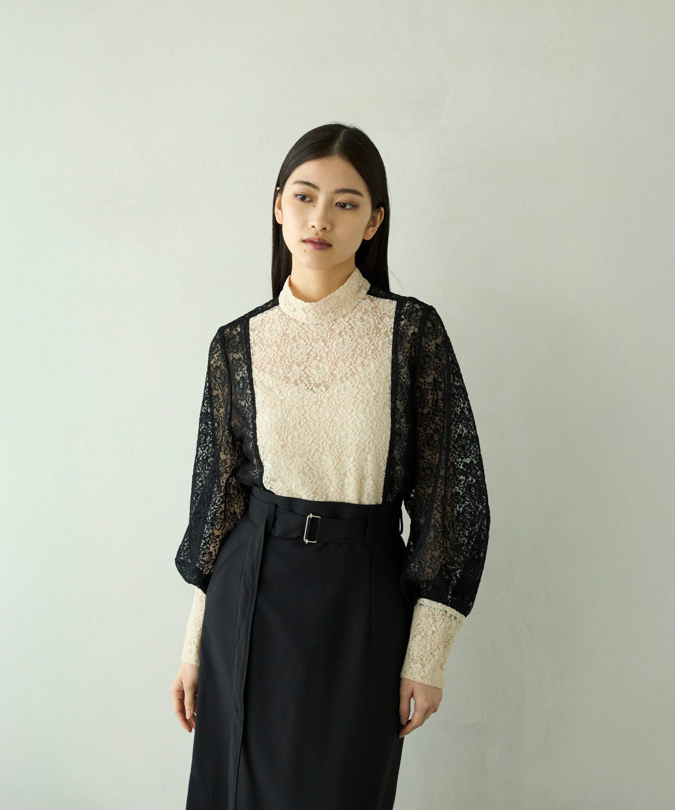 ≪通常販売≫bicolor lace blouse（バイカラーレースブラウス）≪2026年01月26日12:00販売開始≫