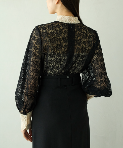 ≪通常販売≫bicolor lace blouse（バイカラーレースブラウス）≪2026年01月26日12:00販売開始≫