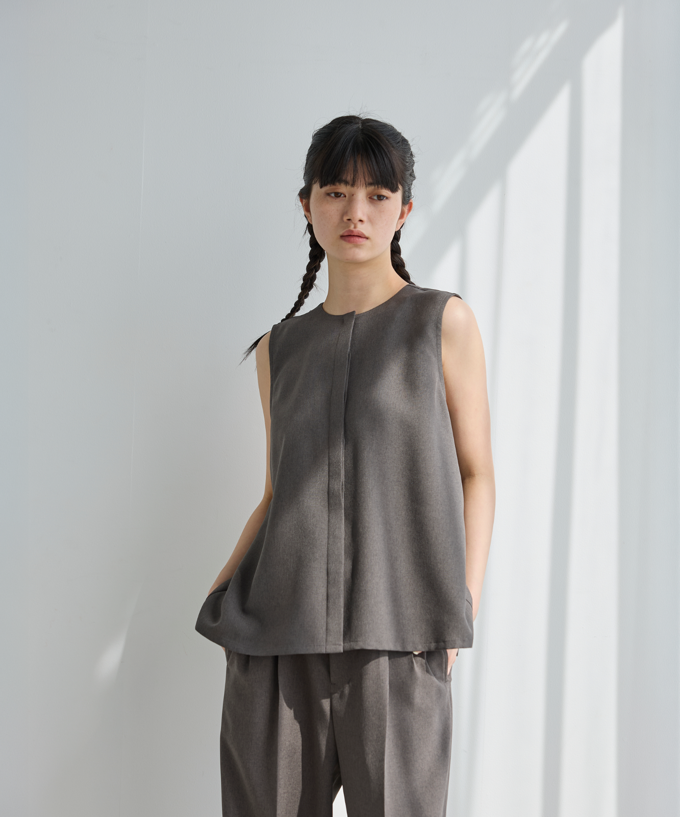 ≪通常販売≫no sleeve easy blouse （ノースリーブイージーブラウス）