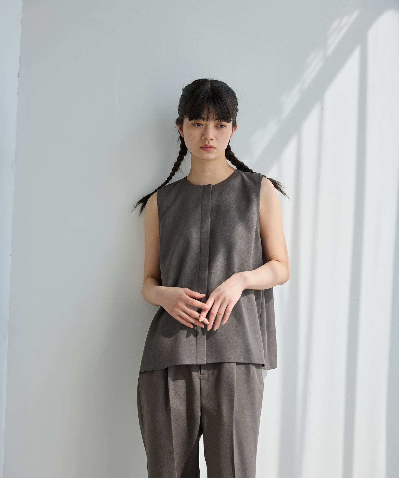 ≪通常販売≫no sleeve easy blouse （ノースリーブイージーブラウス
