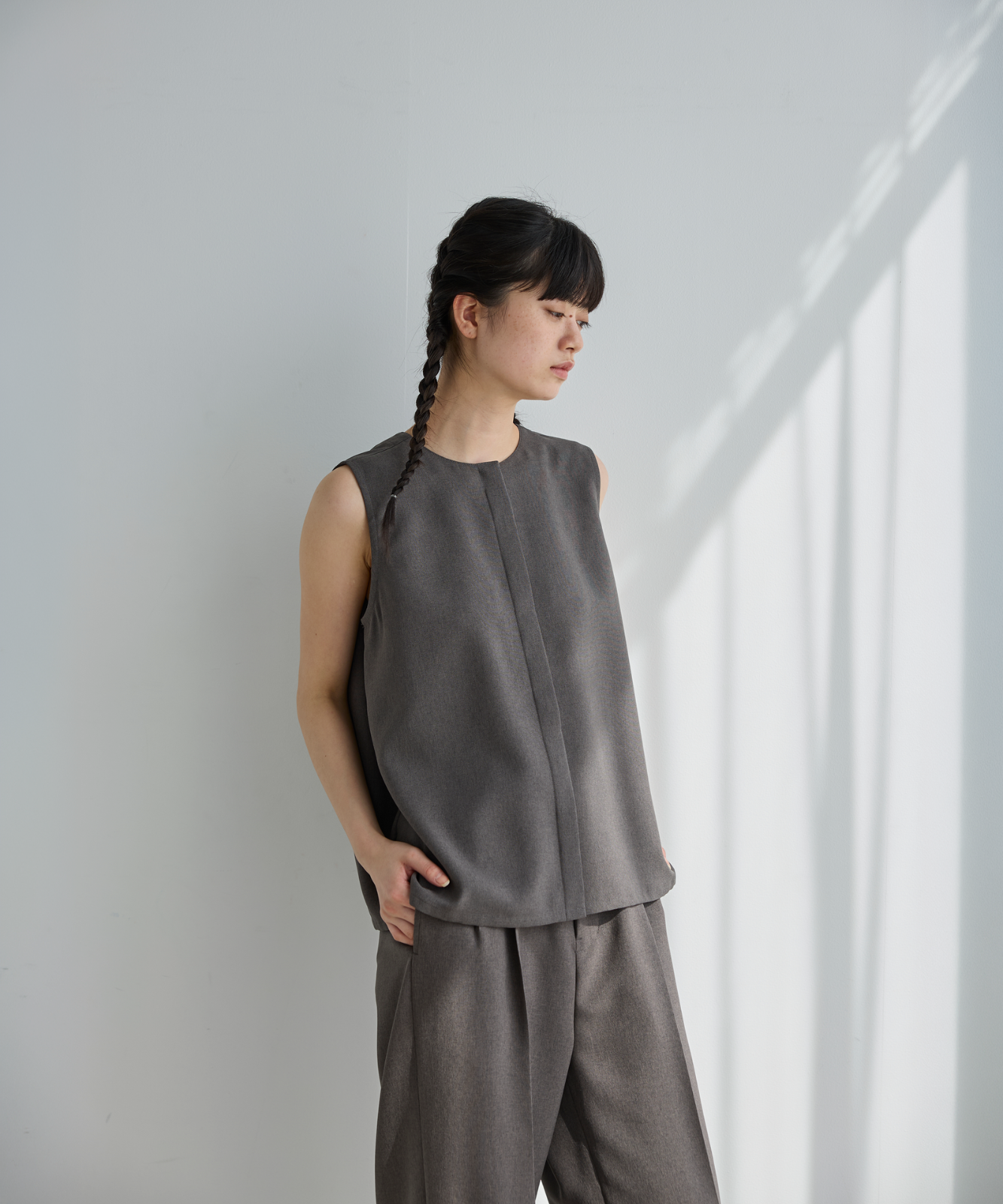 ≪通常販売≫no sleeve easy blouse （ノースリーブイージーブラウス）